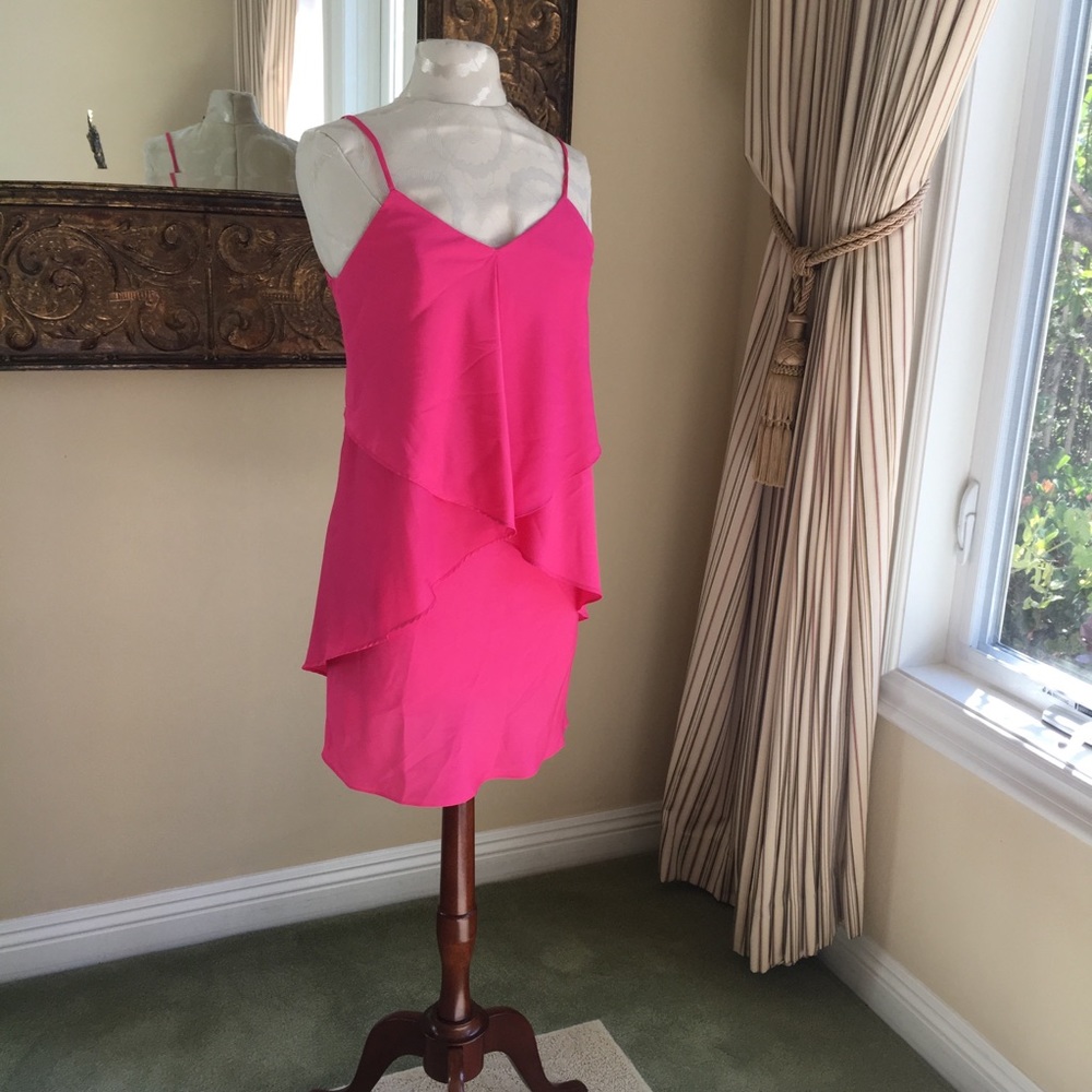 Hot pink mini dress